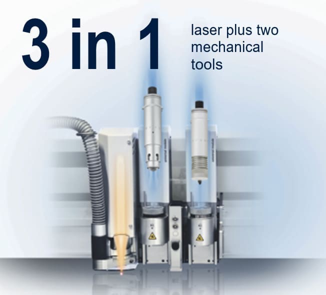 3-in-1 laser with two mechanical tools.