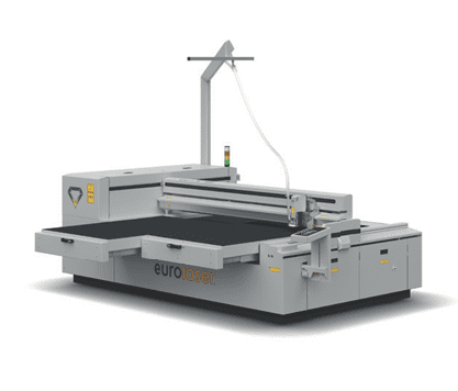 Industrial cutting machine with digital interface.