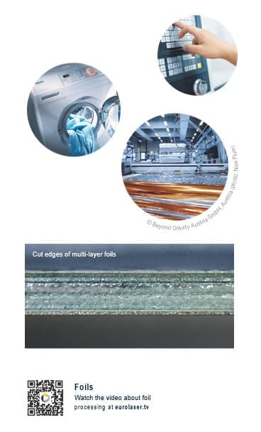 Industrial machinery and multi-layer foil processing.